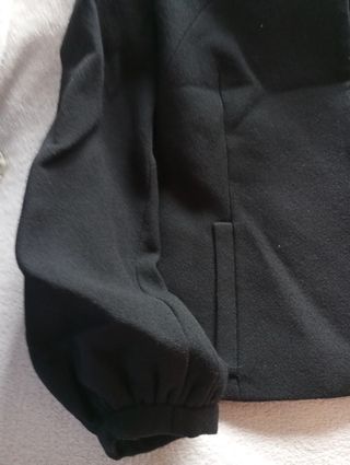 Chaquetón de lana negro