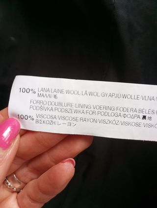 Chaquetón de lana negro