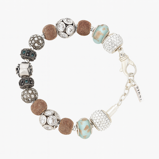 Carlo Biagi Pulsera de Charms en Plata y Oro