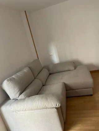 Sofá modular beige de tela