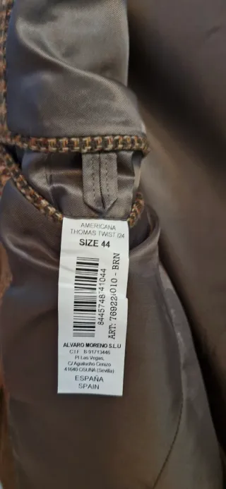 Americana Álvaro Moreno Talla 44