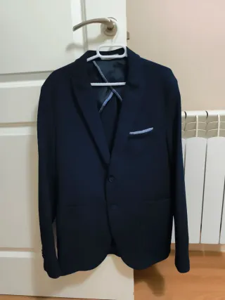 Chaqueta traje hombre Zara azul
