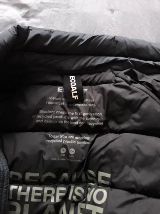 Cazadora plumas Ecoalf Negra Talla S