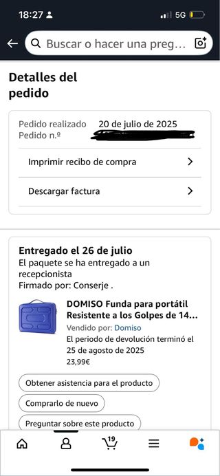 Funda portátil DOMISO azul 14