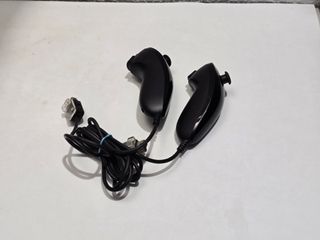 2 nunchuk negro originales nintendo wii