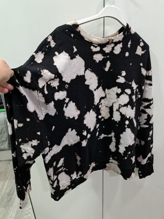 Blusa manga larga efecto tie-dye