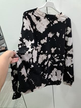 Blusa manga larga efecto tie-dye