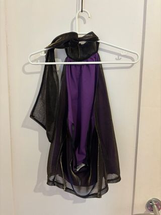 Top halter Pimkie morado con reflejos dorados