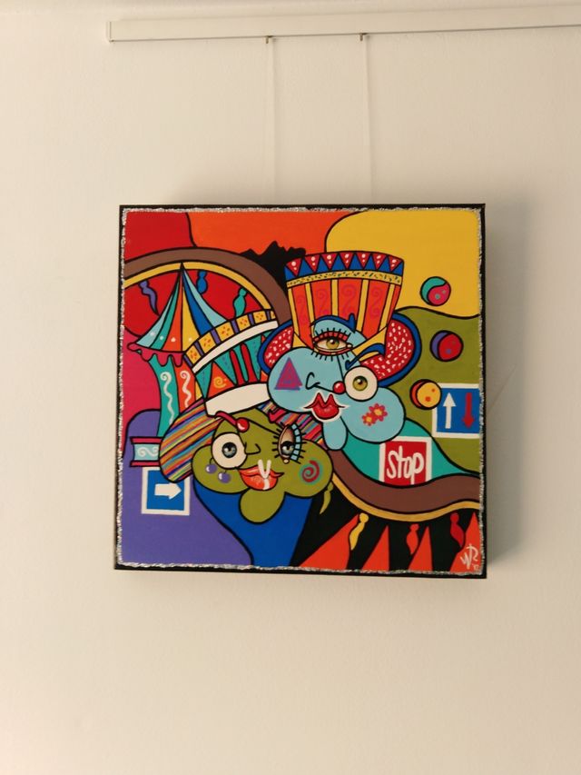 Cuadro abstracto multicolor