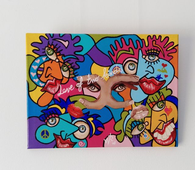 Cuadro abstracto multicolor