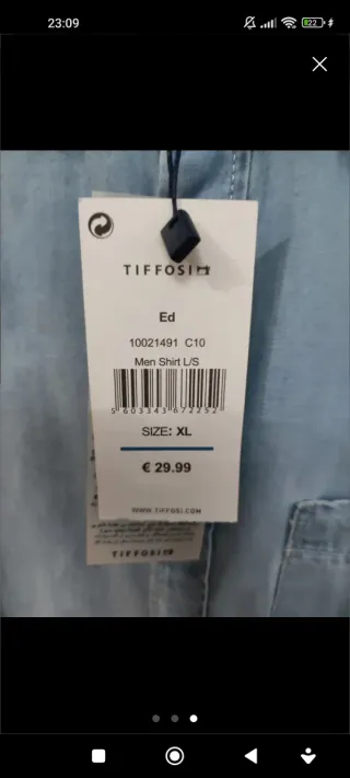 Camisa Tiffosi Hombre Azul