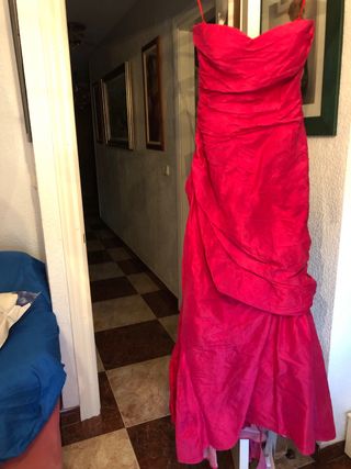 Vestido de fiesta rosa/rojo,usado una sola vez