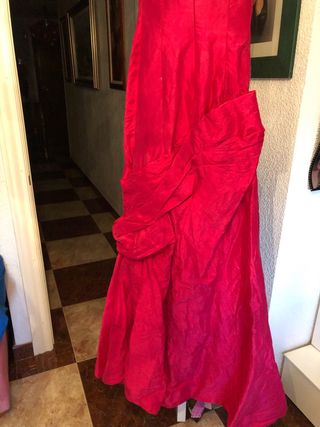Vestido de fiesta rosa/rojo,usado una sola vez