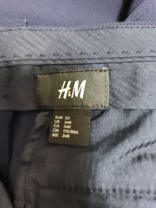 Pantalón de traje H&M azul Talla M