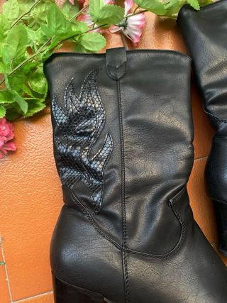Stivali cowboy neri donna felpati all interno
