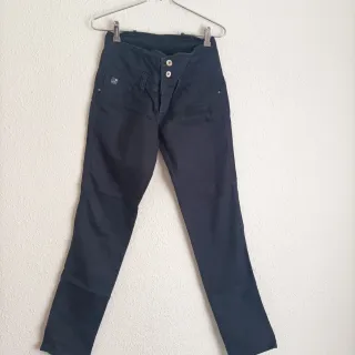 Pantalón recto mujer talla 38 cintura alta