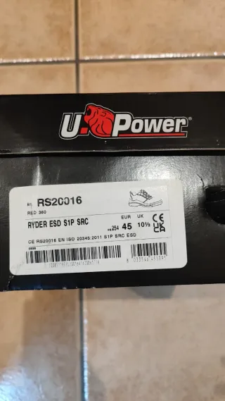 Zapatos Seguridad U-Power Ryder Talla 45 Nuevos