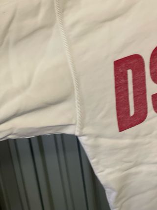 Felpa Dsquared2 bianca con logo rosso