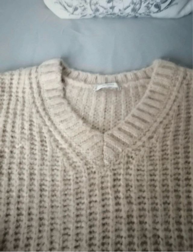 Jersey Mango Talla M Beige