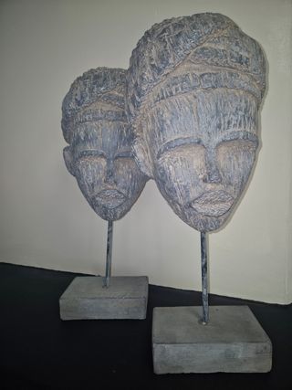 Figuras Máscara Resina Gris