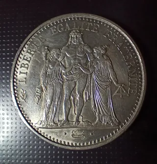 Moneda 10 Francos Franceses Plata