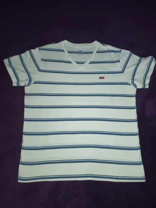 Camiseta Levi's Rayas Azul y Blanca Talla M