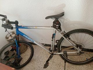 Bicicleta Decathlon Rockrider Plata/Azul