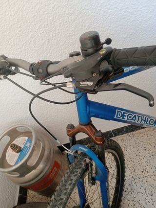 Bicicleta Decathlon Rockrider Plata/Azul