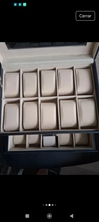 Caja para relojes y joyas negra