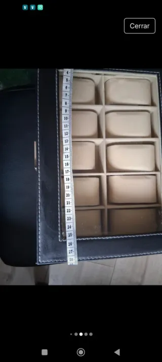 Caja para relojes y joyas negra
