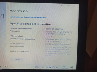 Acer Aspire One mini Portátil Plata/Negro