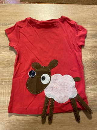 Camiseta artesanal oveja 4 años
