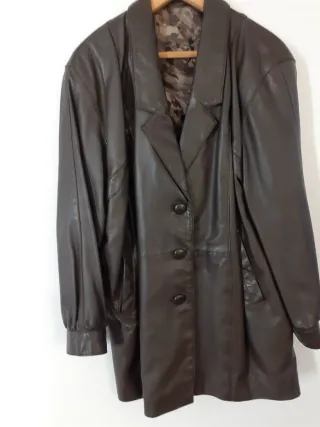 Chaquetón Piel Napa Mujer Marrón XXL