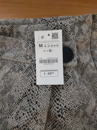 Falda pantalón estampado serpiente Talla M
