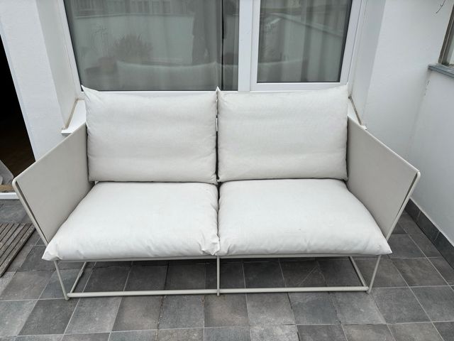 Sofá Havsten Ikea Blanco Metal