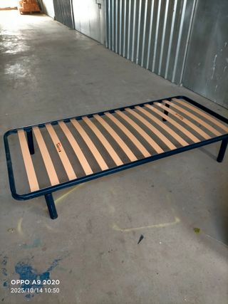 Somier metálico con láminas de madera 195x90

