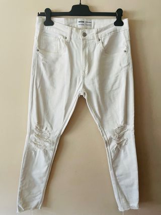 Pantalón Bershka blanco roto