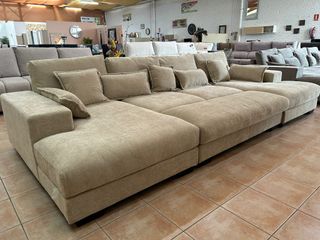MEGA Sofá Rinconera CAMA 7 PLAZAS EN GRIS O BEIGE