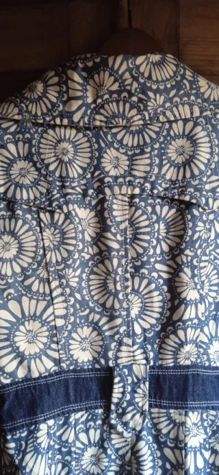 Vestido/Chaqueta Vintage Azul y Blanco