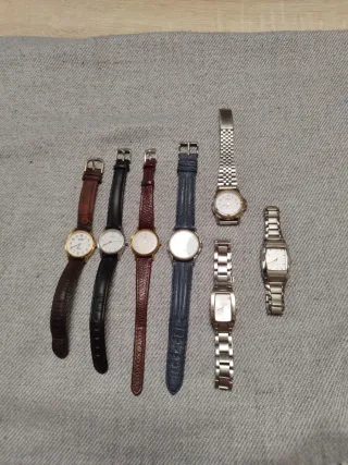 FUNCIONANDO.Lote de 7 relojes