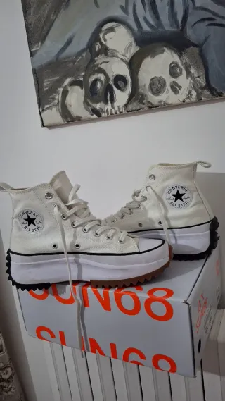 Scarpe Converse Platform Bianche
