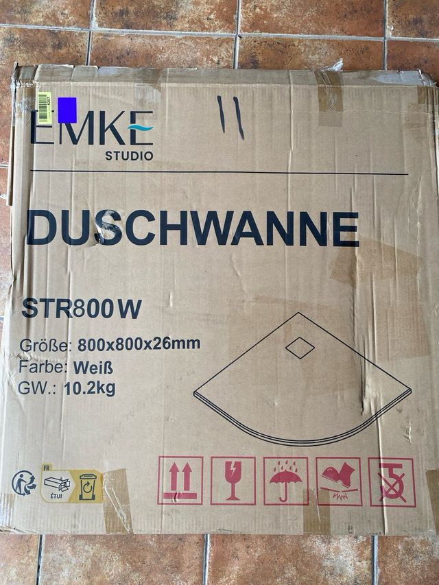 Plato ducha 80x80 resina antideslizante blanco