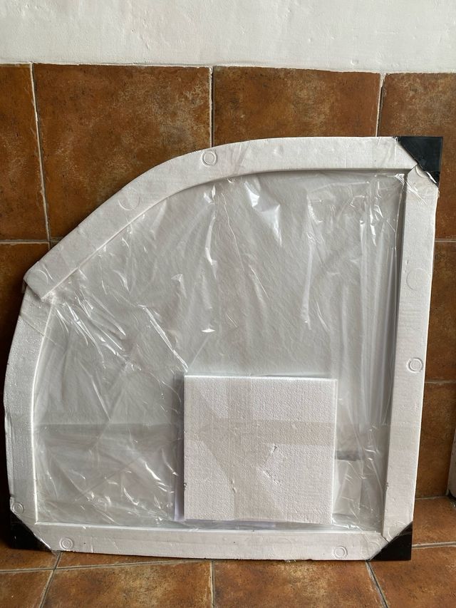 Plato ducha 80x80 resina antideslizante blanco