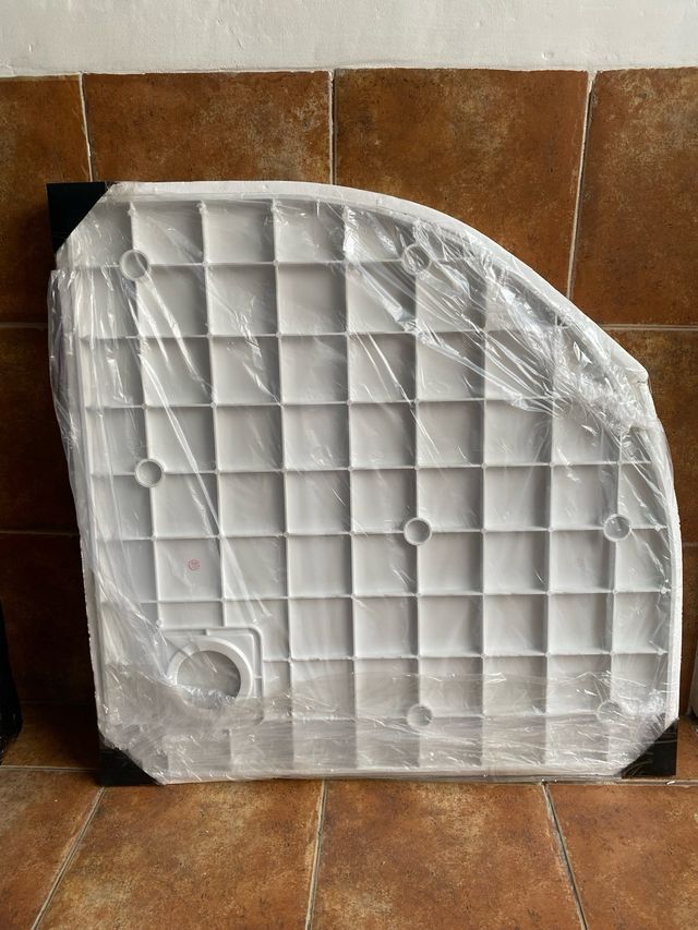 Plato ducha 80x80 resina antideslizante blanco