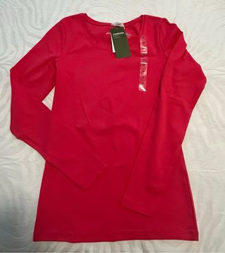 Camiseta H&M manga larga frambuesa Talla M