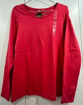 Camiseta H&M manga larga frambuesa Talla M