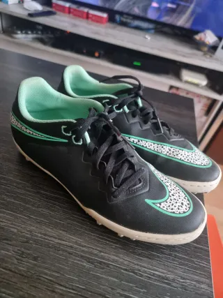 Botas Fútbol Nike Hypervenom Pro TF Negras/Verdes