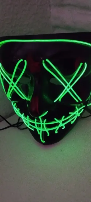 Máscara Halloween LED Verde