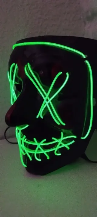 Máscara Halloween LED Verde