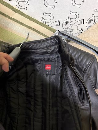Cazadora de cuero para moto Lem talla L
